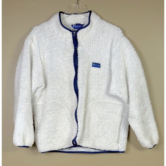 Vintage 90s Penfield Medium Deep Pile Sherpa Fleece Jacket USA Flaw - Picture 1 of 9